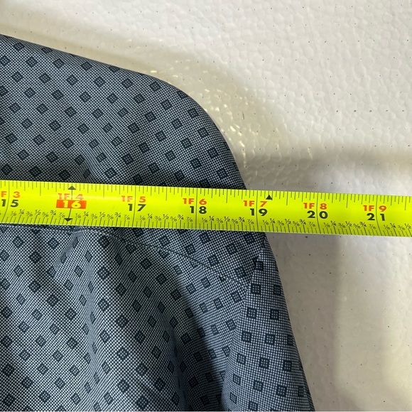 Mizzen &‎ Main Navy Diamond Leeward Dress Men’s No Iron Shirt XXL Trim Fit - Picture 9 of 10